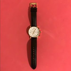 Men’s Fossil watch with leather strap